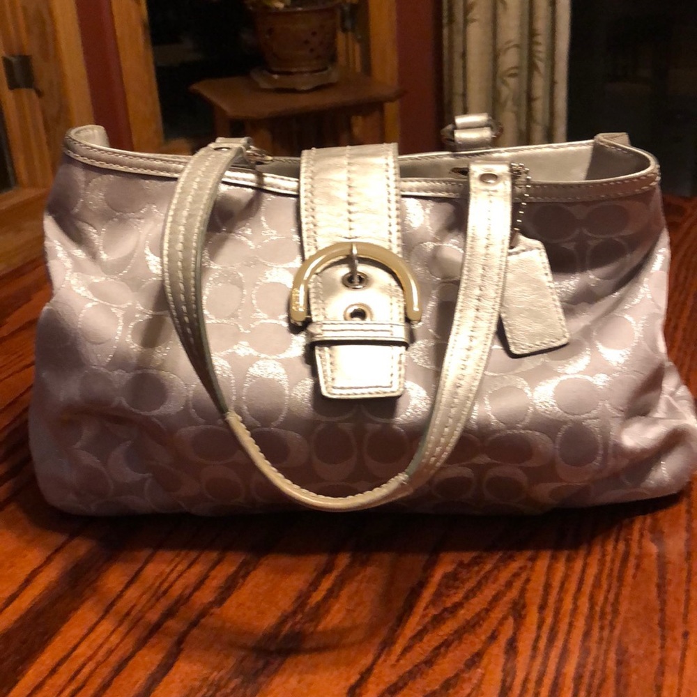 Silver Coach bag